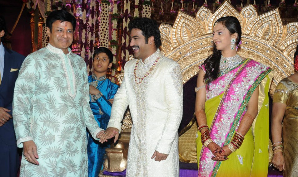 Balakrishna Family Stills At Jr NTR Lakshmi Pranathi Marriage Photos