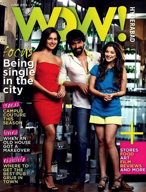 WOW Magazine Photoshoot - Rana Daggubati, Nathalia Kaur, Madhurima - June 2013
